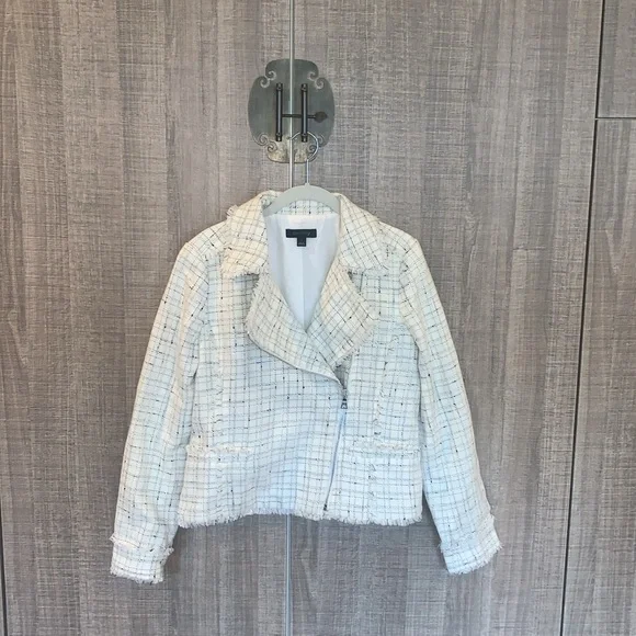 * SOLD* Ann Taylor Fringe Tweed Moto Jacket - Picture 8 of 17